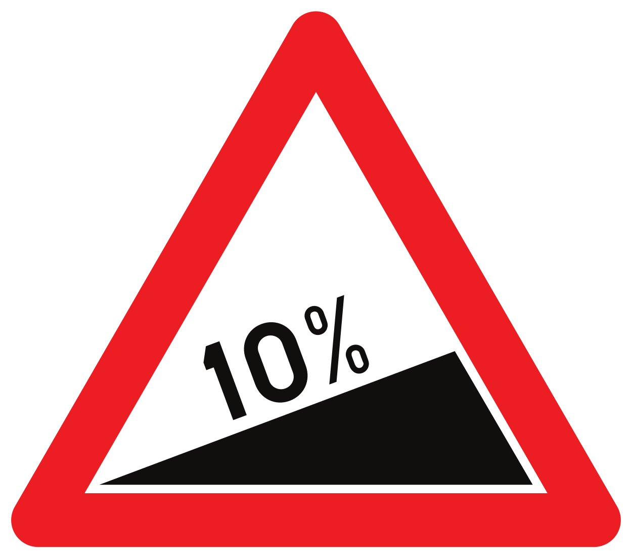 Attention à une montée raide.