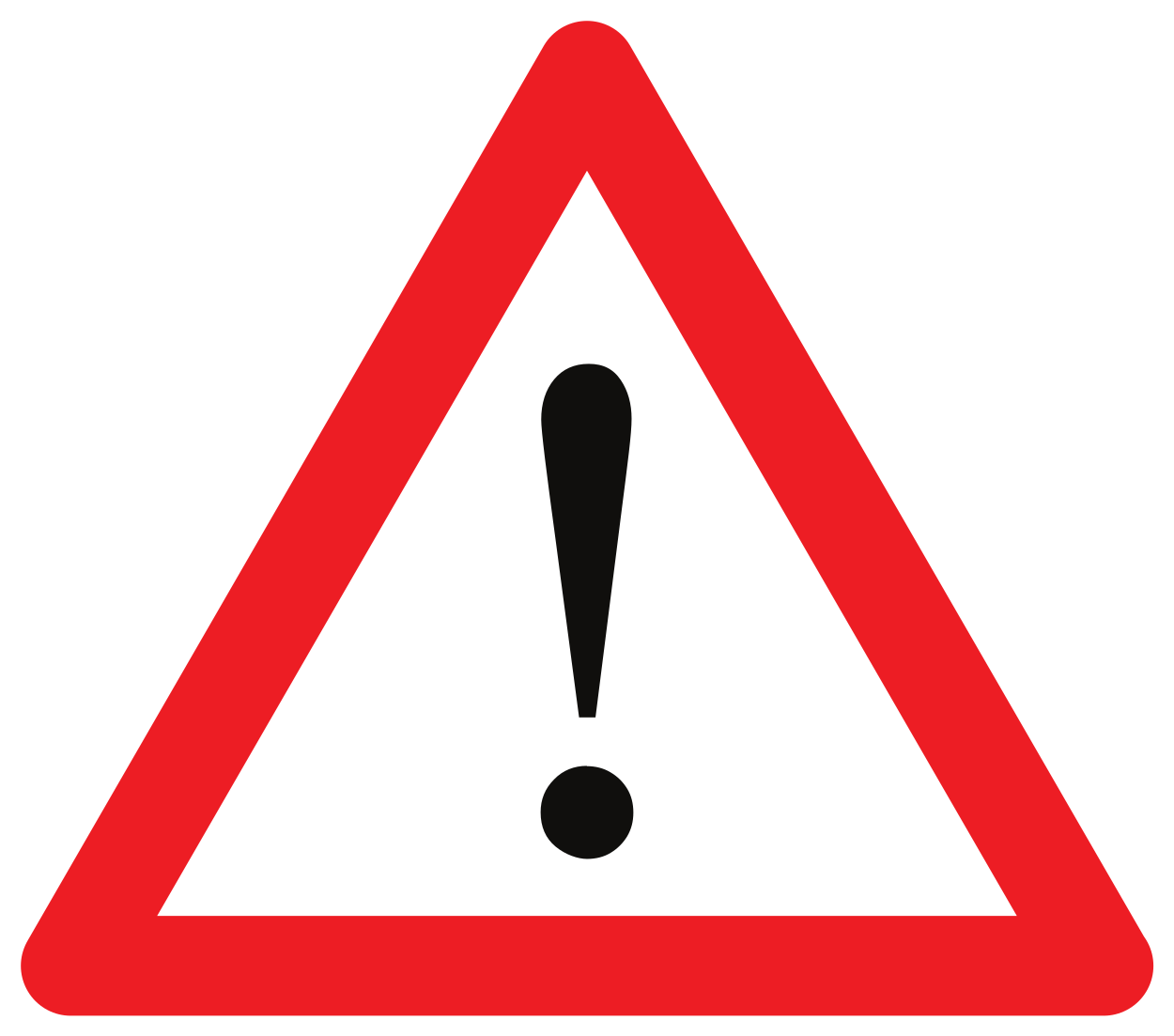 Waarschuwing voor een gevaar zonder specifiek verkeersbord.