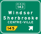 Information about the next exit.