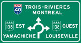 Information about the directions of the roundabout.