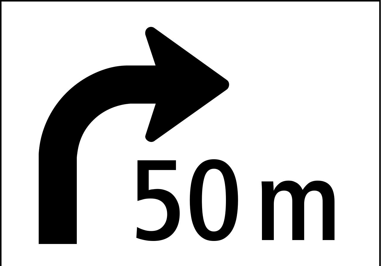 Geldt na de eerstvolgende afslag rechts.