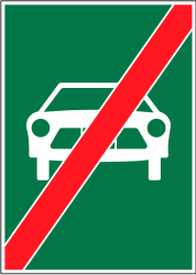 Einde van de autoweg.