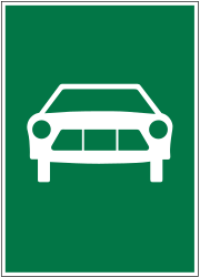 Begin van een autoweg.