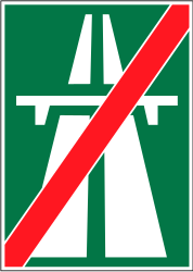 Einde van de autosnelweg.
