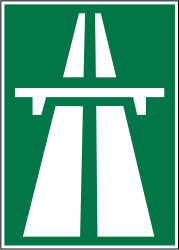 Begin van een autosnelweg.