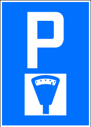 Parkeren alleen toegestaan tegen betaling.