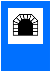 Begin van een tunnel.