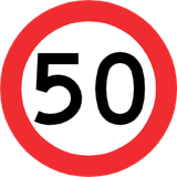 Début d'une limitation de vitesse.