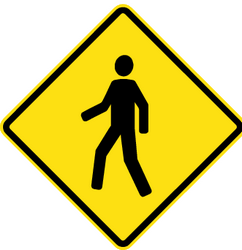 Avertissement pour piétons.