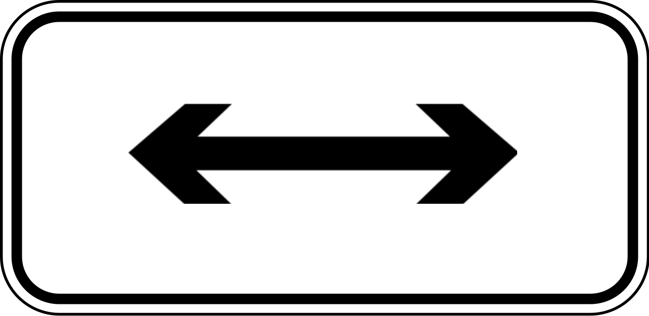 Naar links of rechts.