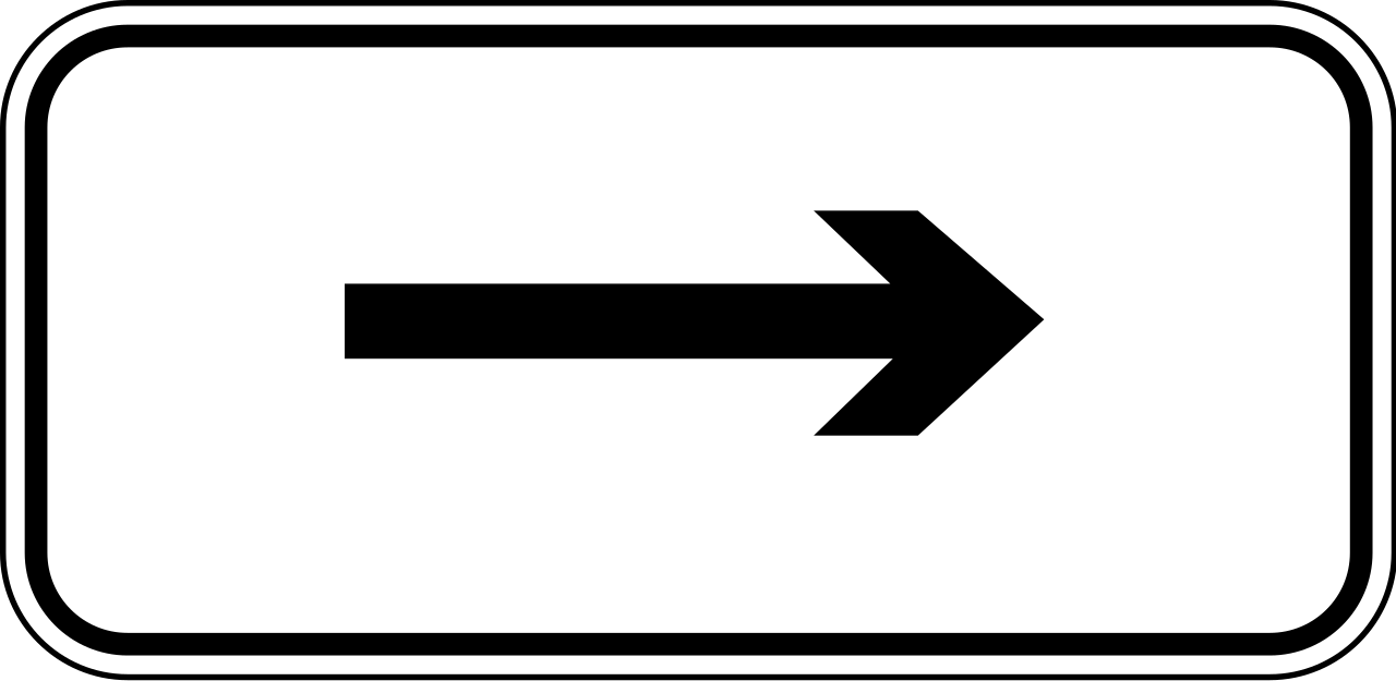 Naar rechts.