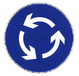 Sens obligatoire du rond-point.