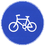 Voie obligatoire pour cyclistes.