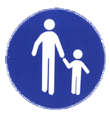 Chemin obligatoire pour les piétons.