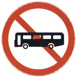 Bussen verboden.