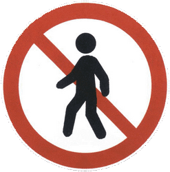 Piétons interdits.