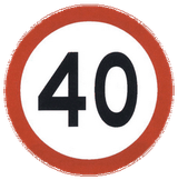 Début d'une limitation de vitesse.