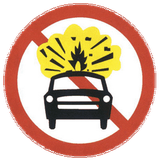 Véhicules transportant des explosifs interdits.