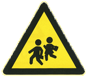 Avertissement pour enfants.