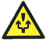 Attention à un obstacle, passez de chaque côté.