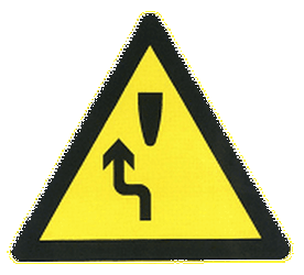 Attention à un obstacle, passez du côté gauche.