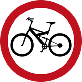 Verplicht pad voor fietsers.