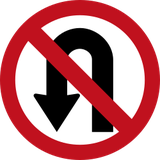 Keren verboden (U-turn).