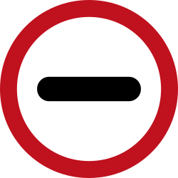Entry prohibited (checkpoint).