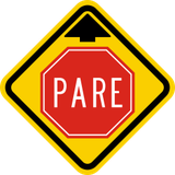 Stoppen en voorrang verlenen verderop.