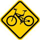 Waarschuwing voor fietsers.