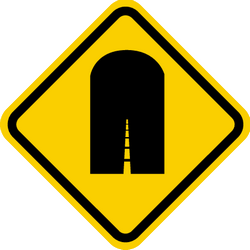 Waarschuwing voor een tunnel.