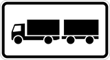 Voor vrachtwagens met aanhangwagen.