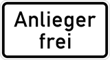 Bewoners toegestaan.