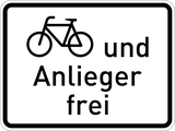 Fietsers en bewoners toegestaan.