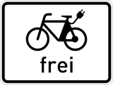 Elektrische fietsen toegestaan.
