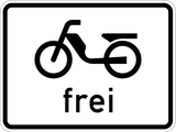 Bromfietsen toegestaan.