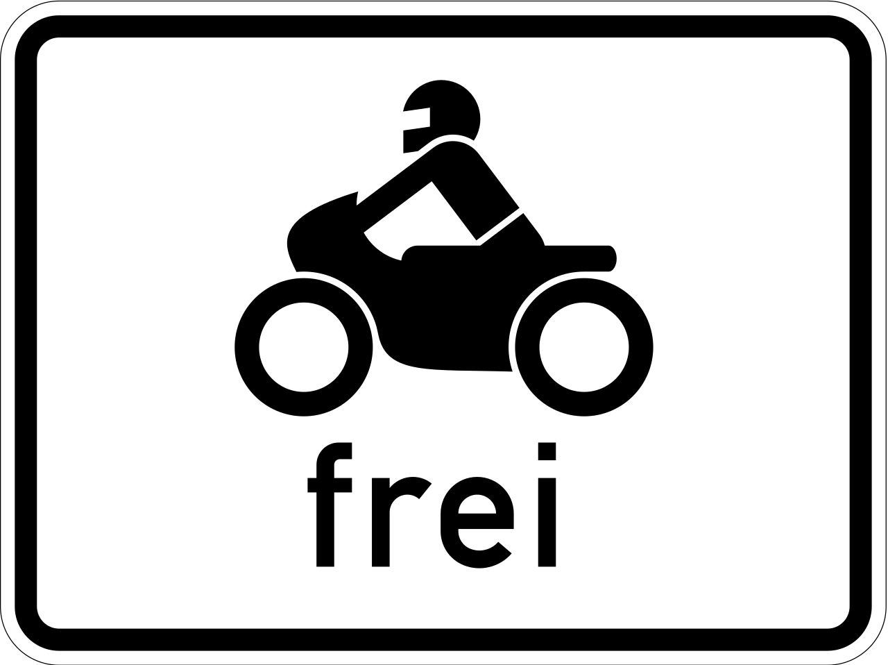 Motorcycles allowed.
