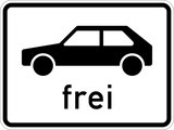Auto's toegestaan.