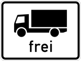 Vrachtwagens toegestaan.