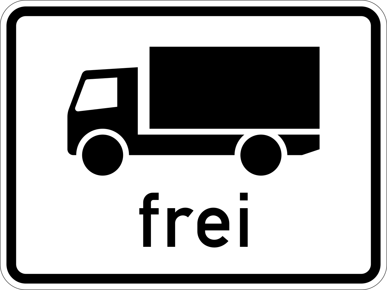 Trucks allowed.