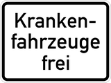 Ambulances toegestaan.