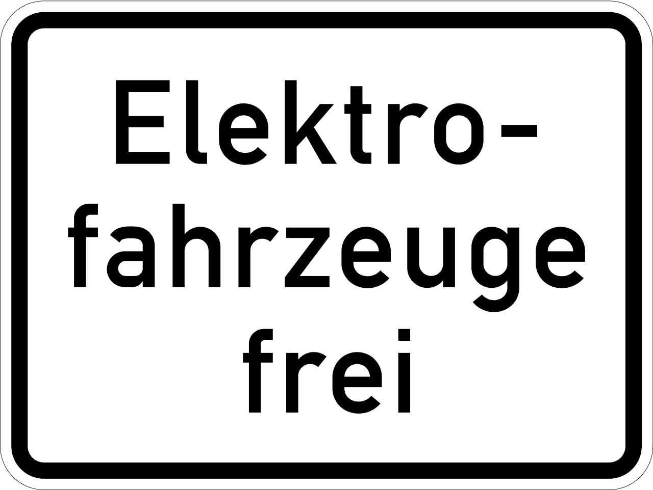 Electric vehicles allowed.