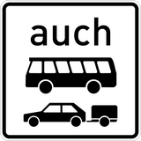 Geldt ook voor bussen en aanhangwagens.