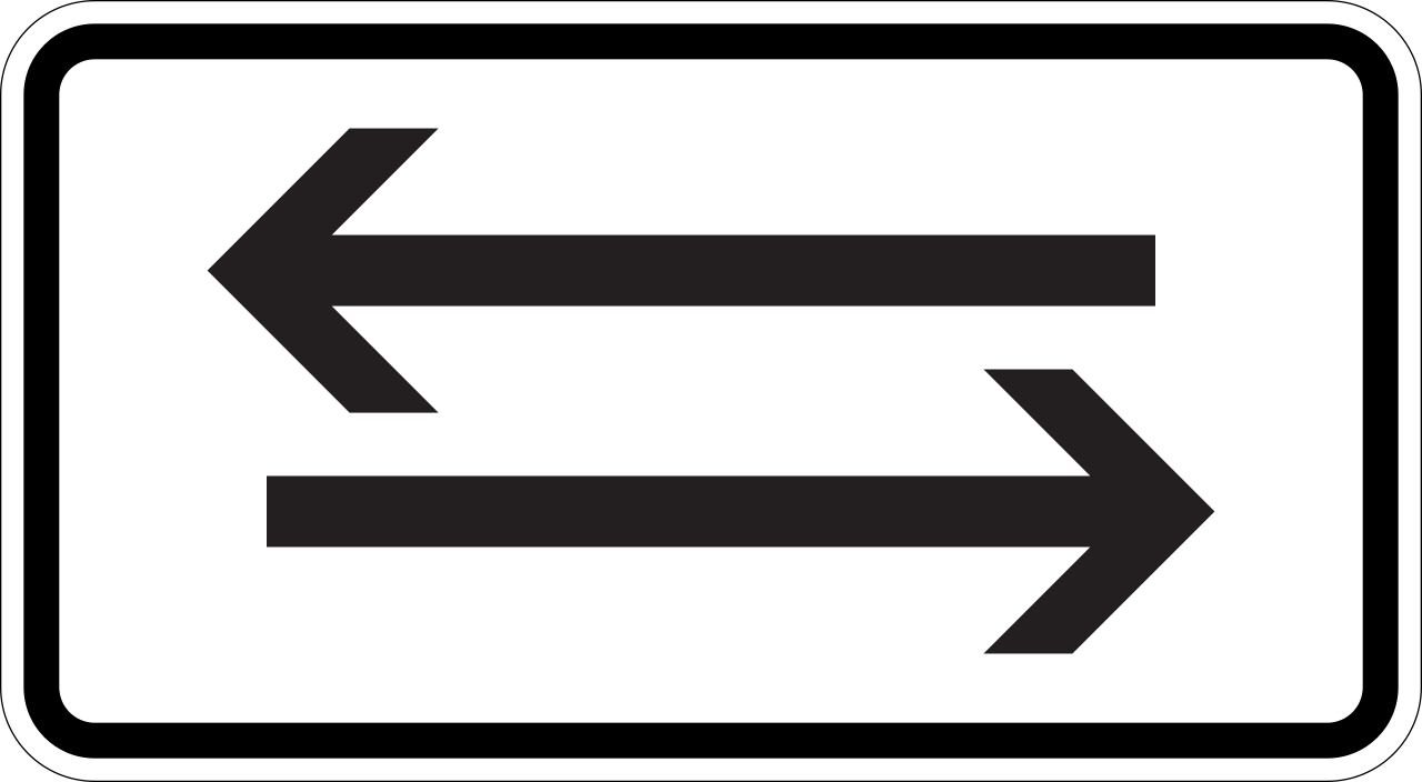 Traffic from both directions.