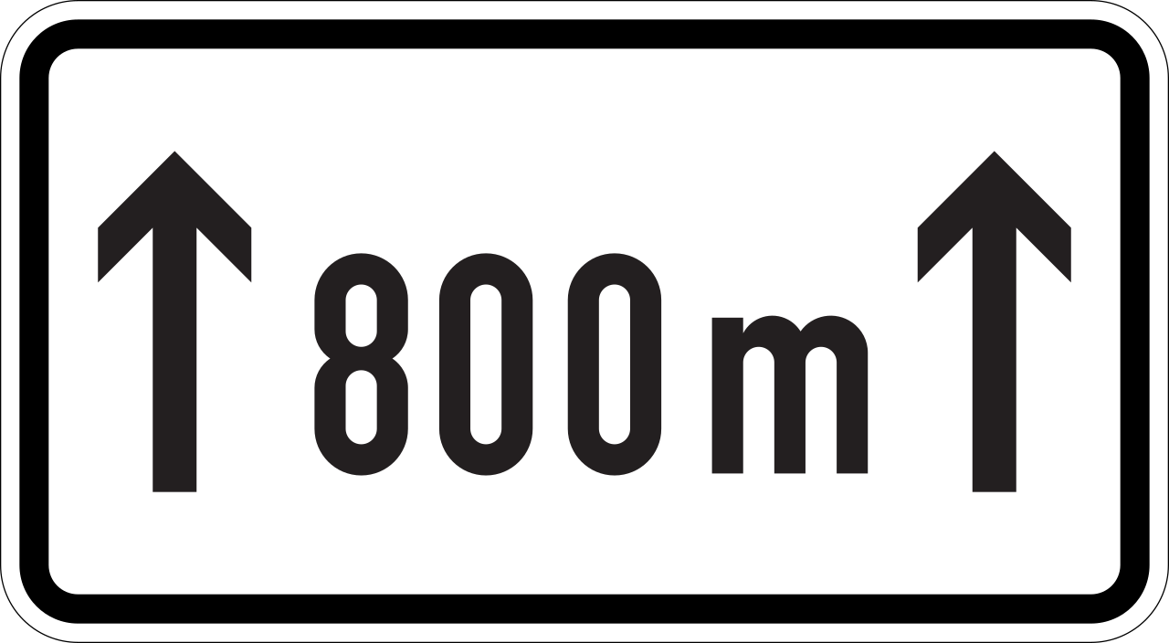 For ... metres.