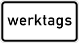 Op werkdagen.