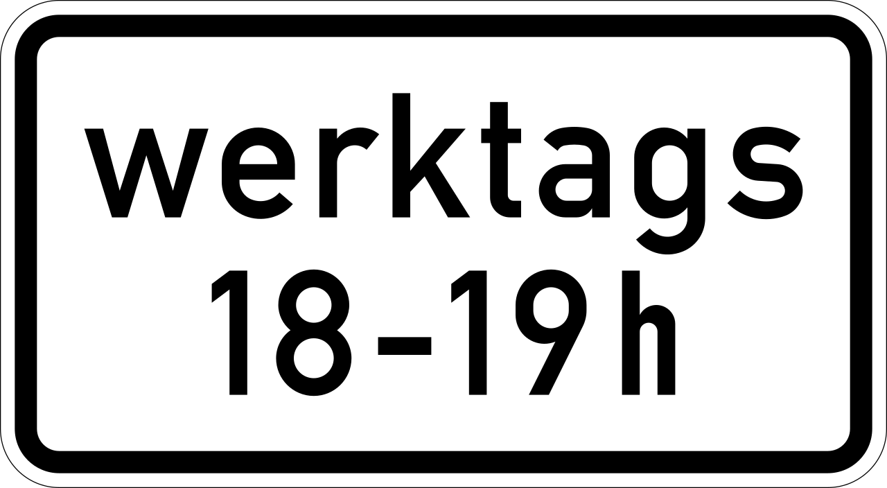 On working days during the time shown.
