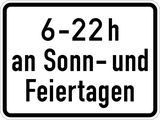 Zondag en feestdagen tijdens de aangegeven tijd.