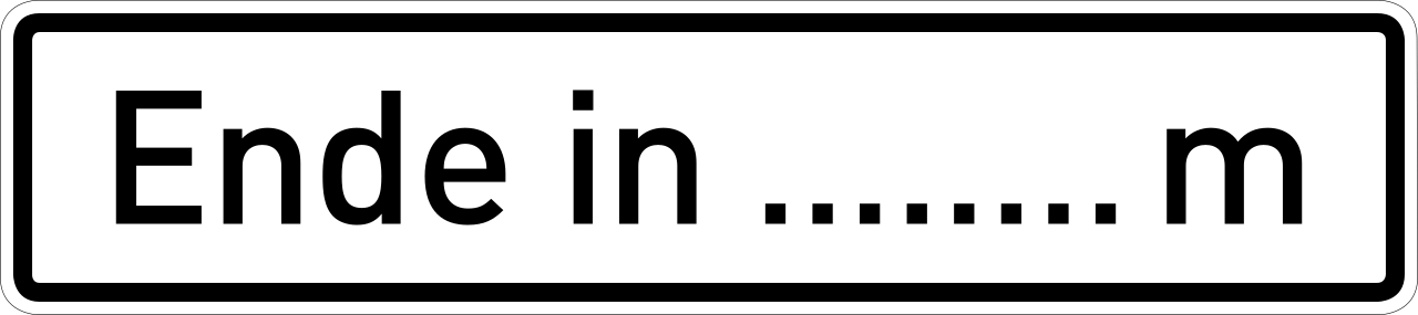 End in ... metres.