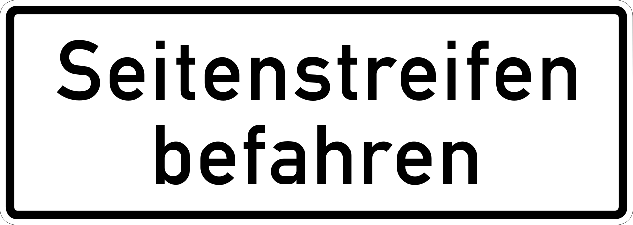 Drive on the shoulder or verge.
